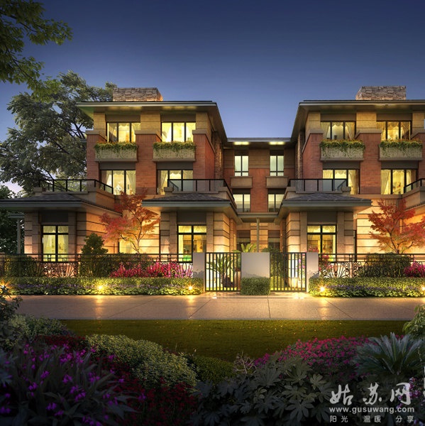 胥江一号别墅夜景